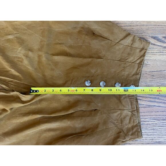 VETTA Brown Capsule Wide Leg Button Fly Cropped Culottes Pants Women's Size 2 - Picture 7 of 9